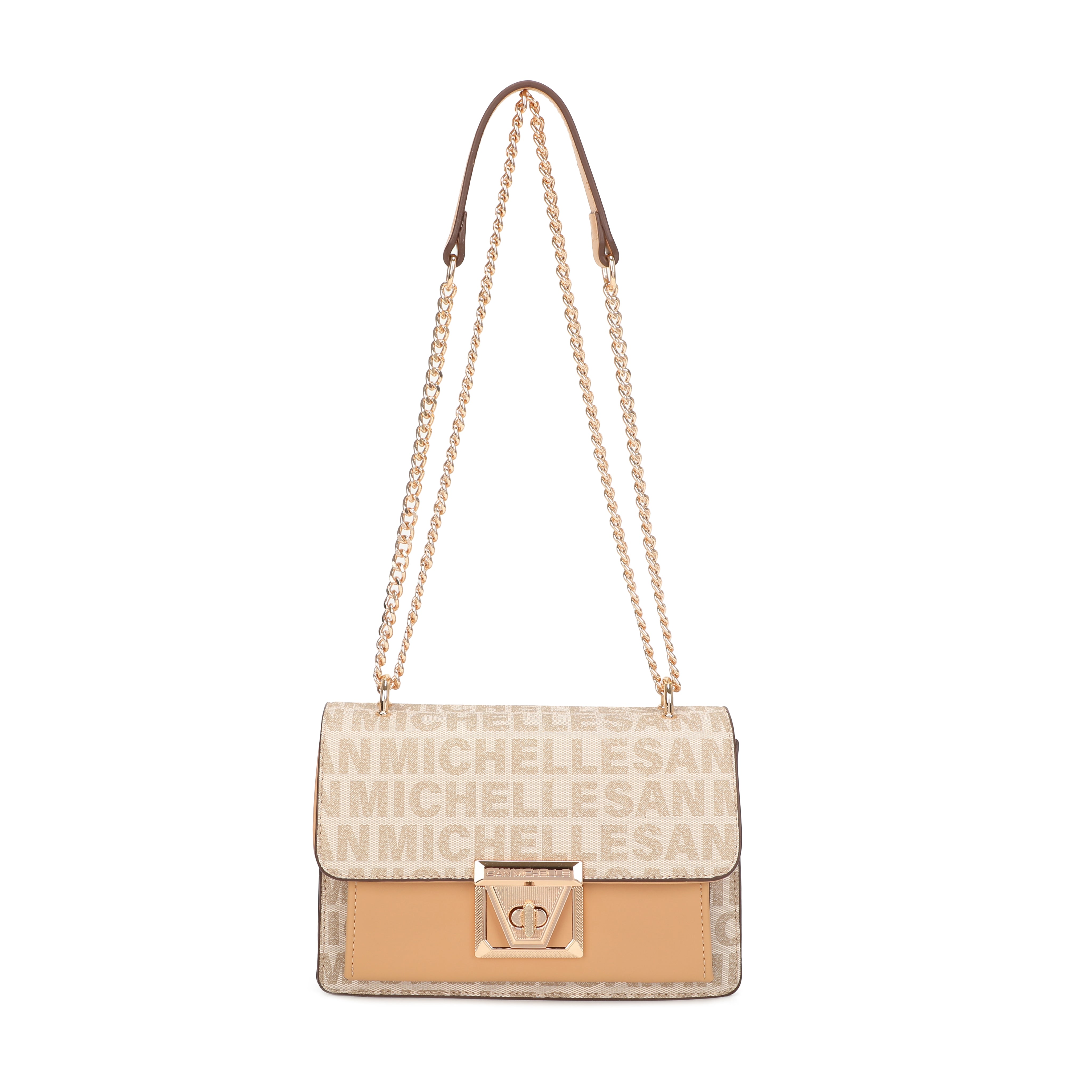 Alexa Chained Crossbody Bag - Camel