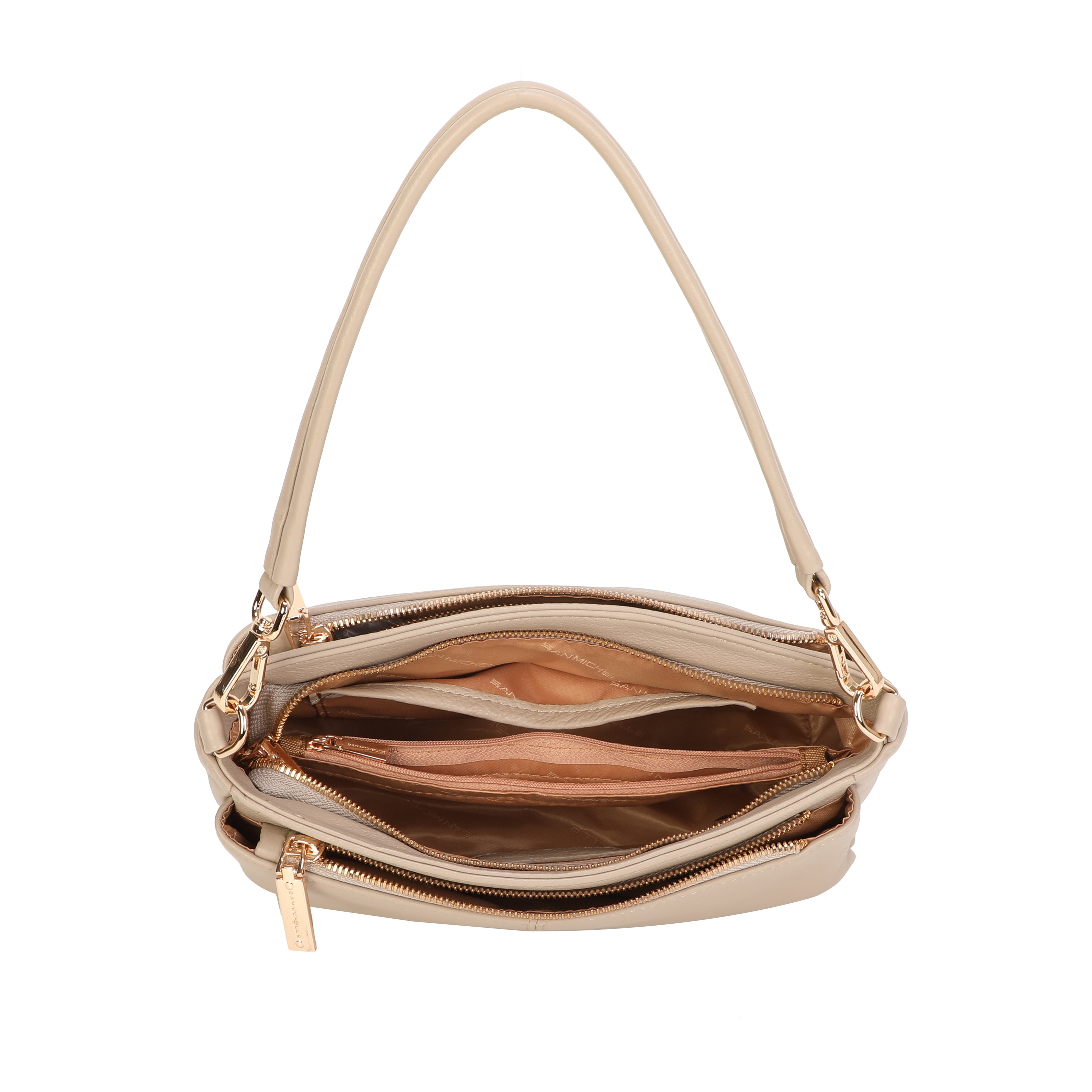 Jolene Leather Crossbody Bag - Taupe