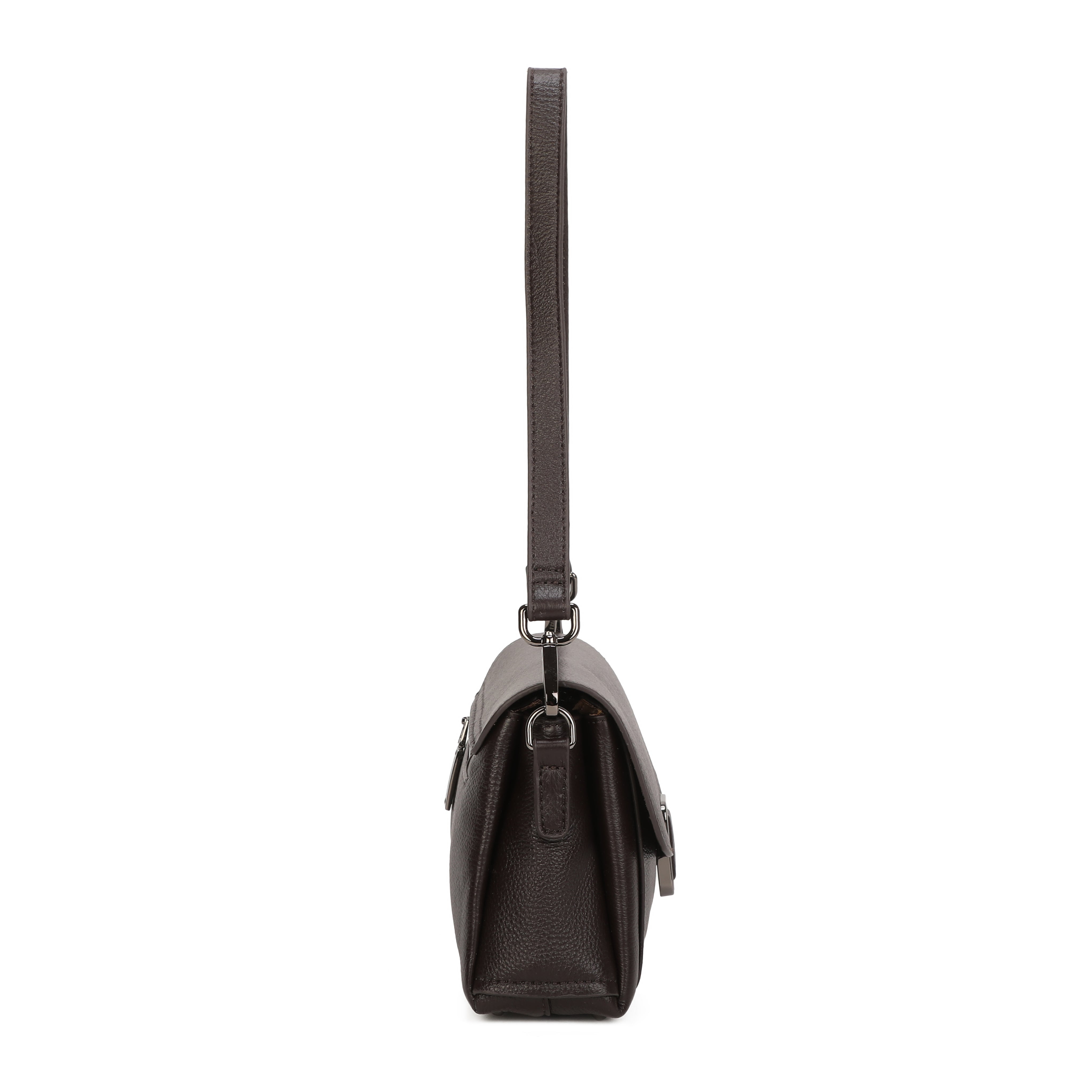 Coco Leather Crossbody Bag - Coffee
