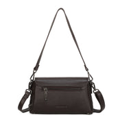 Coco Leather Crossbody Bag - Coffee