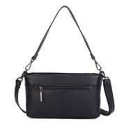 Cynthia Leather Crossbody Bag - Black