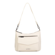 Beth Leather Shoulder Bag - Beige