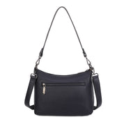 Beth Leather Shoulder Bag - Navy