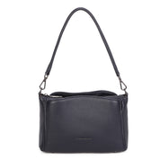 Stella Leather Shoulder Bag - Navy Blue