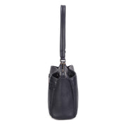 Stella Leather Shoulder Bag - Navy Blue