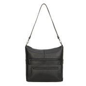 Mitch Leather Shoulder Bag - Black