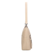 Mitch Leather Shoulder Bag - Beige