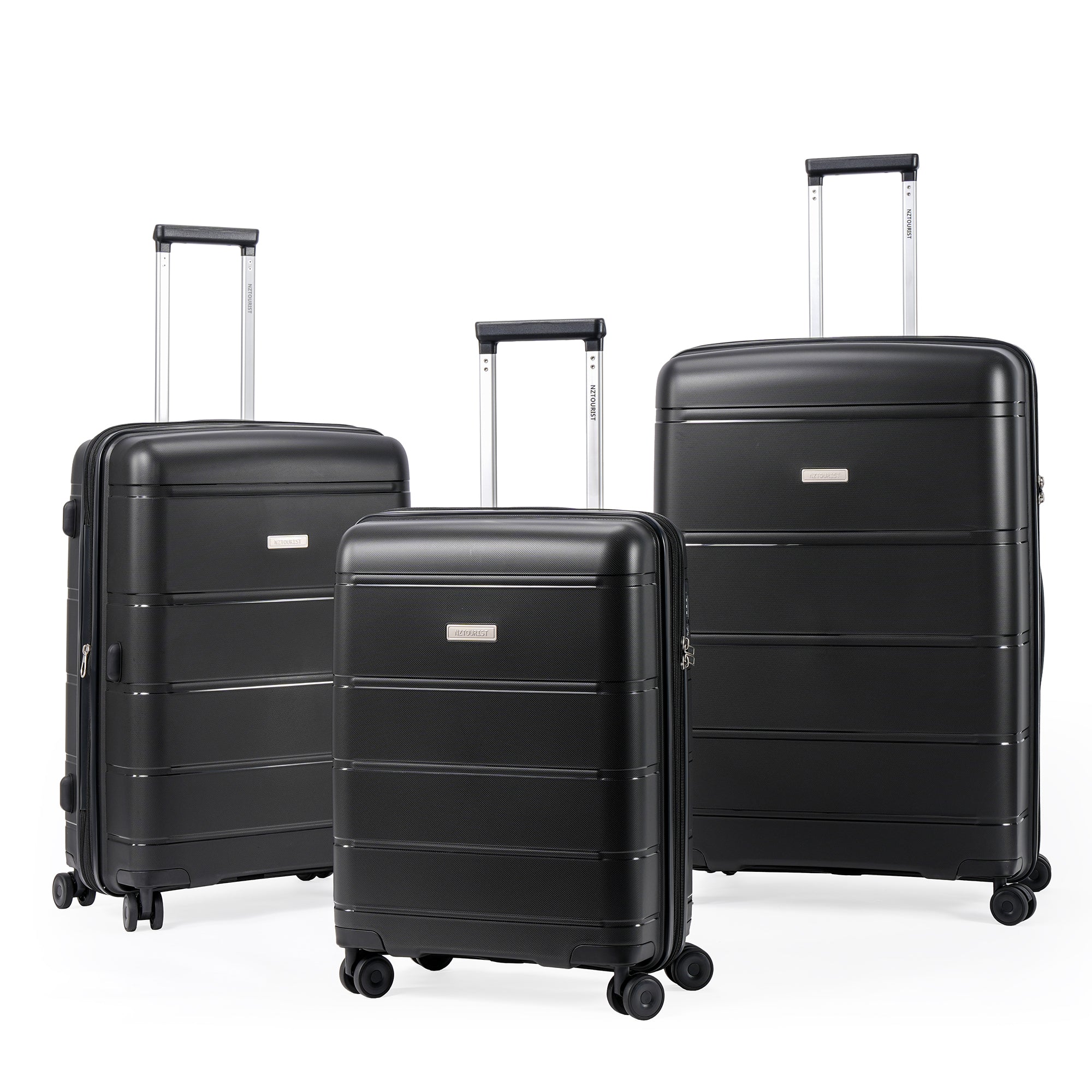 NZTourist CoreLite 78cm Suitcase - Black
