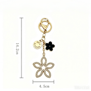 Flora Bag Charm - Black
