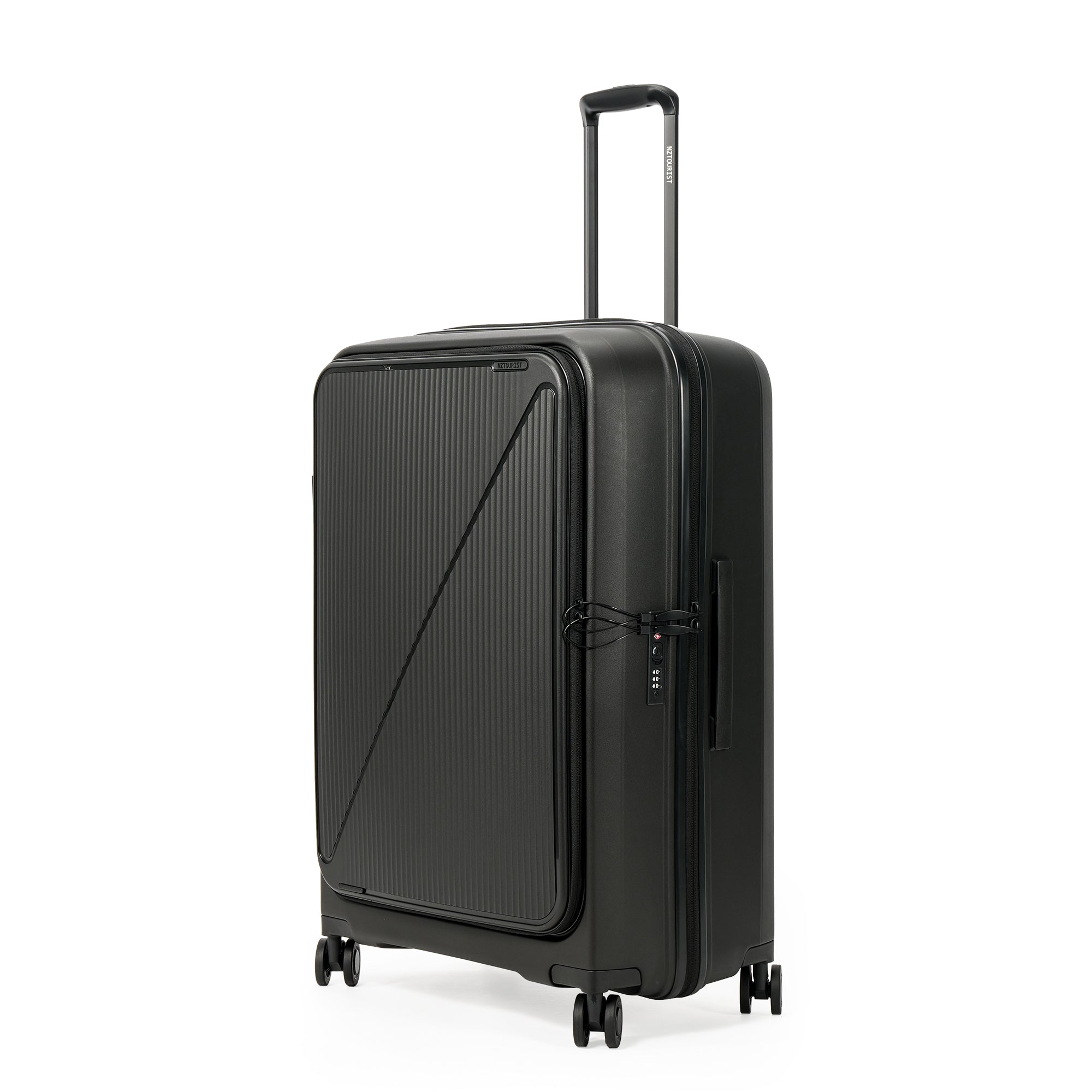 NZTourist Primo Dual Open 77cm Suitcase - Black