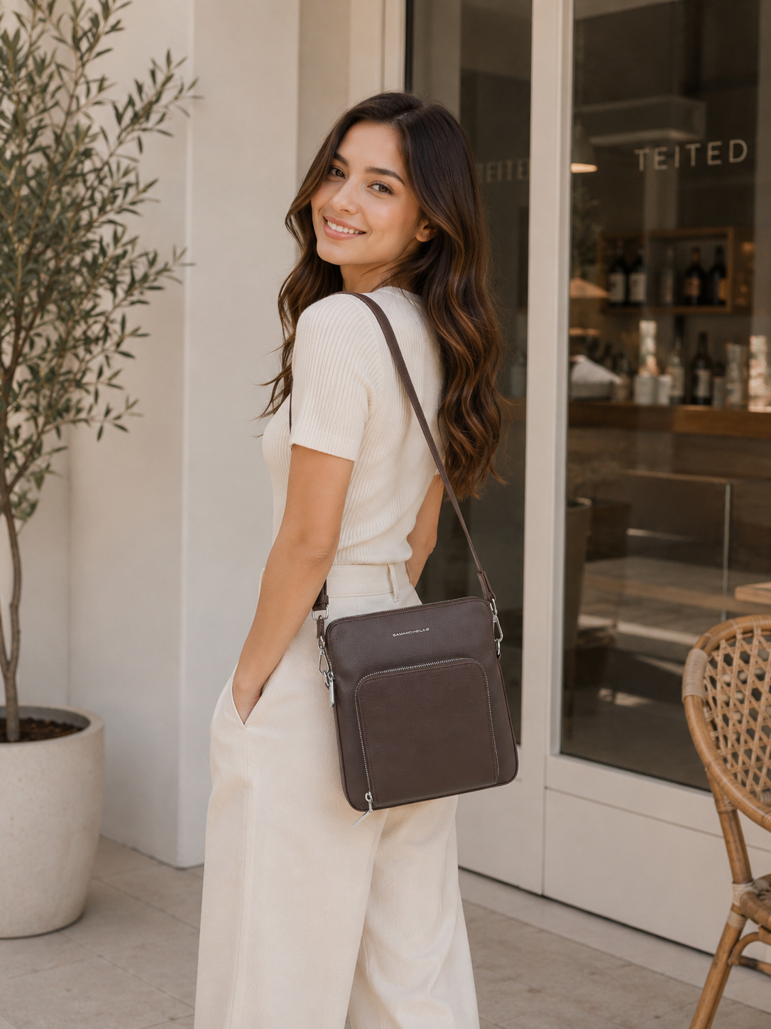 Jade Crossbody Bag - Coffee