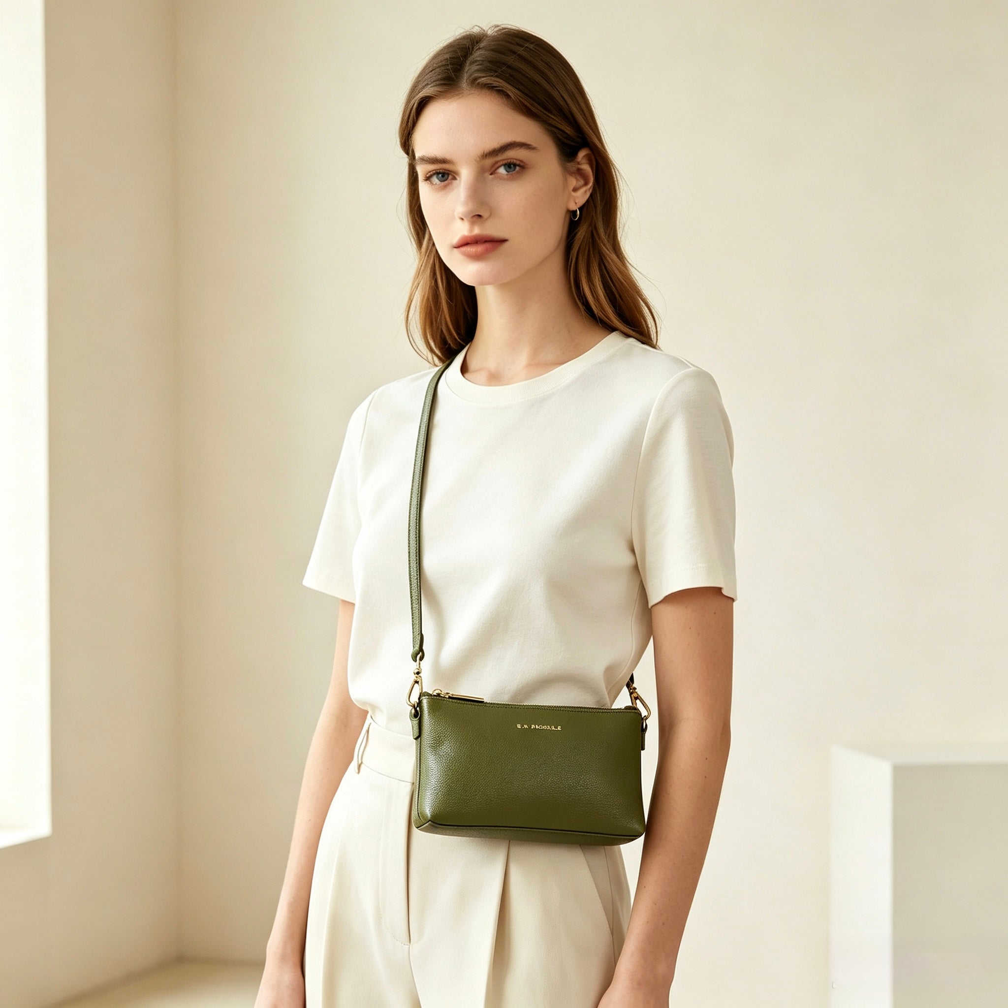Brook Leather Crossbody Bag - Green