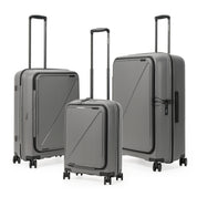 NZTourist Primo Dual Open 77cm Suitcase - Grey