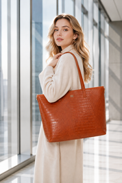 Amber Large Tote Bag - Brown