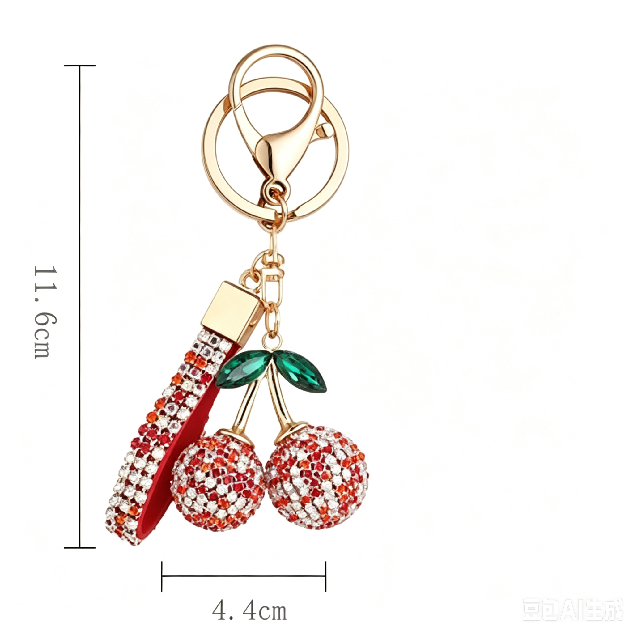 Glitzy Berry Bag Charm