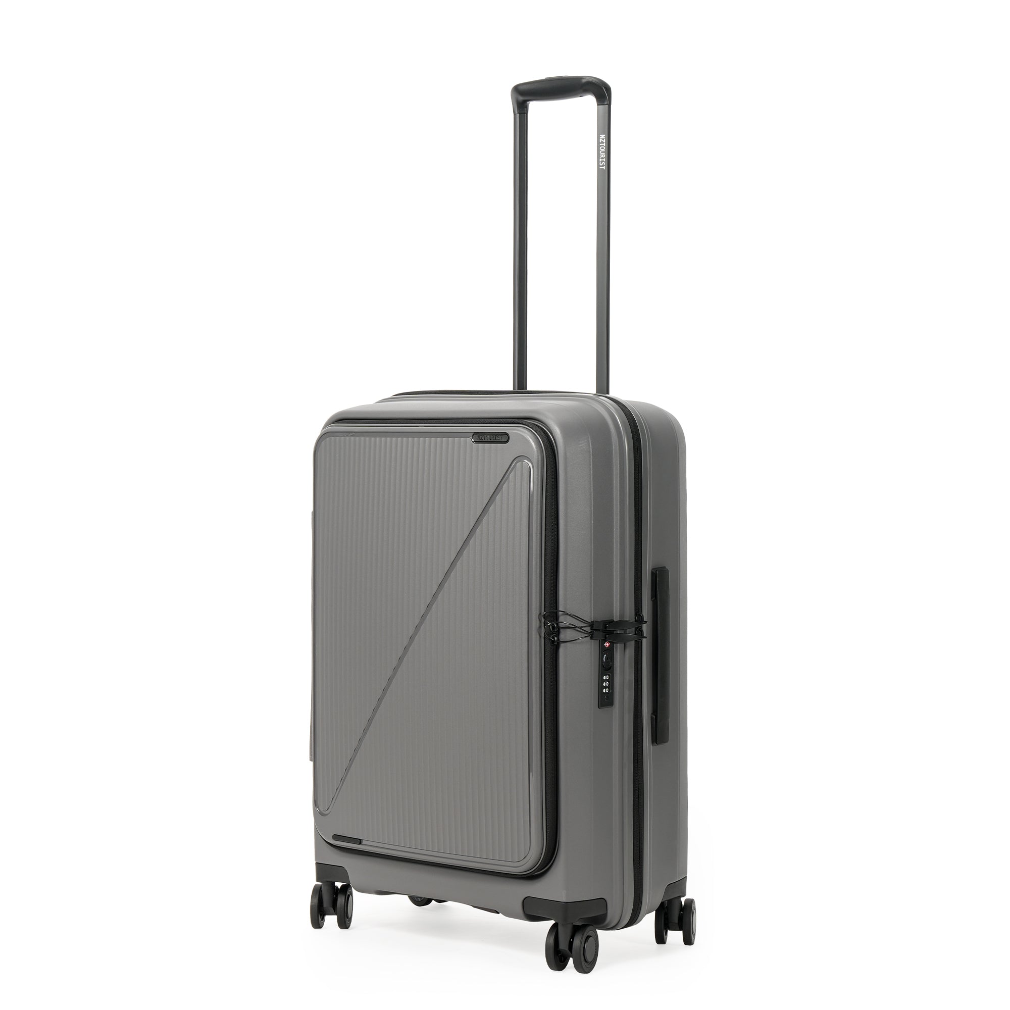 NZTourist Primo Dual Open 66cm Suitcase - Grey