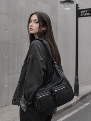 Audrey Hobo Bag - Black