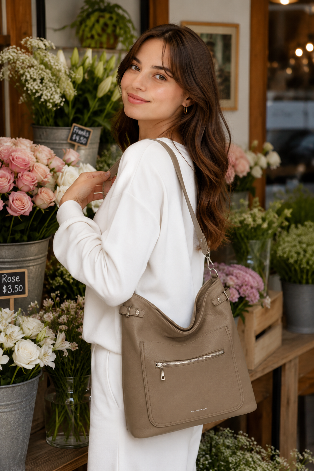Marie Hobo Bag - Khaki