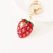 Crystal Berry Bag Charm - Red