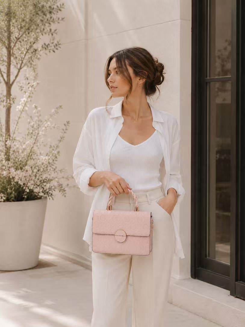 Bianca Top Handle Bag - Light Pink