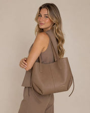 Carly Tote Bag - Taupe