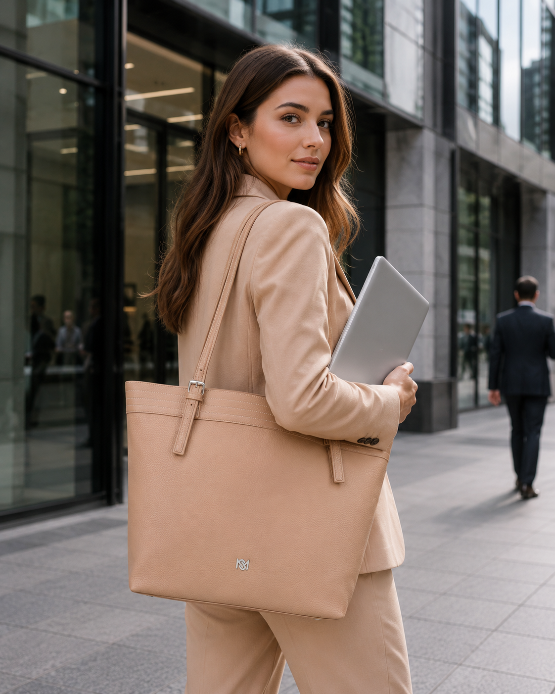 Elle Large Tote Bag - Camel