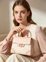 Anne Top Handle Bag - Light Pink (Two Tone)