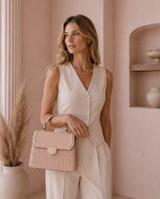 Carey Top Handle Bag - Pink