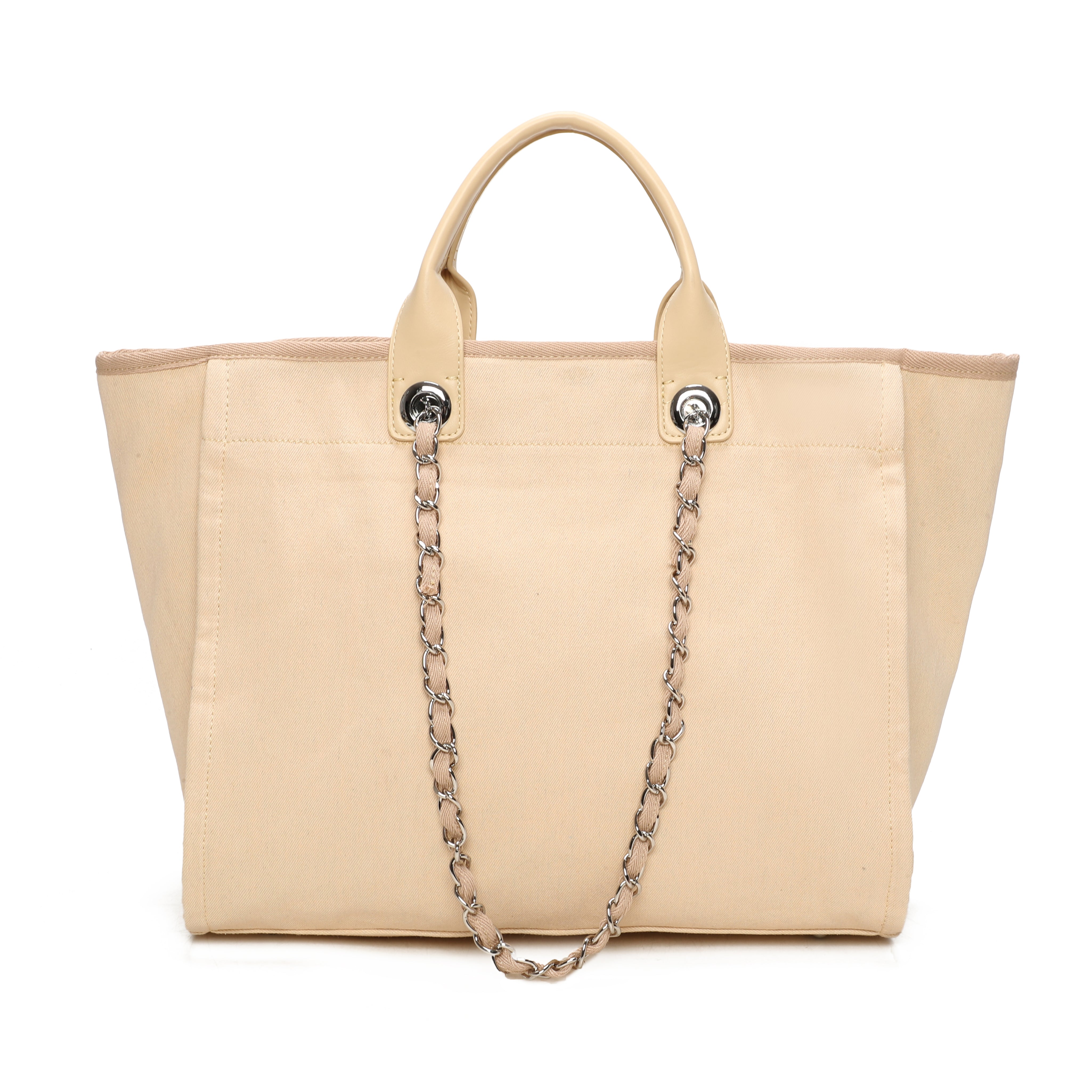 Sasha Canvas Tote Bag - Light Camel