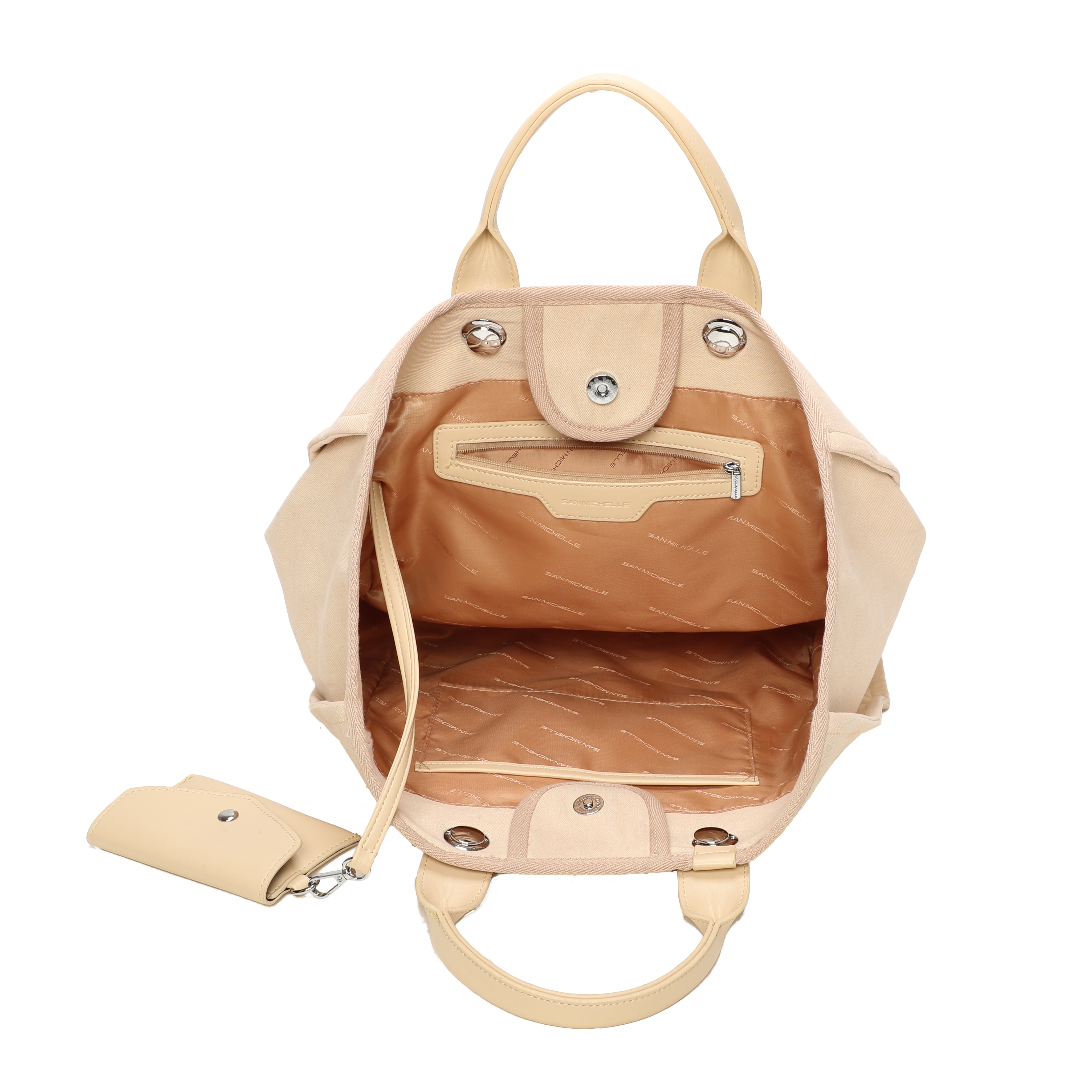 Sasha Canvas Tote Bag - Light Camel