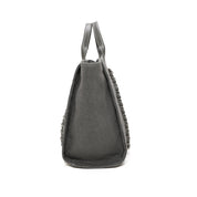 Sasha Canvas Tote Bag - Black
