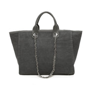 Sasha Canvas Tote Bag - Black