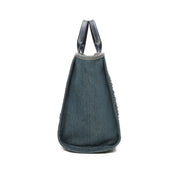 Sasha Canvas Tote Bag - Denim Blue