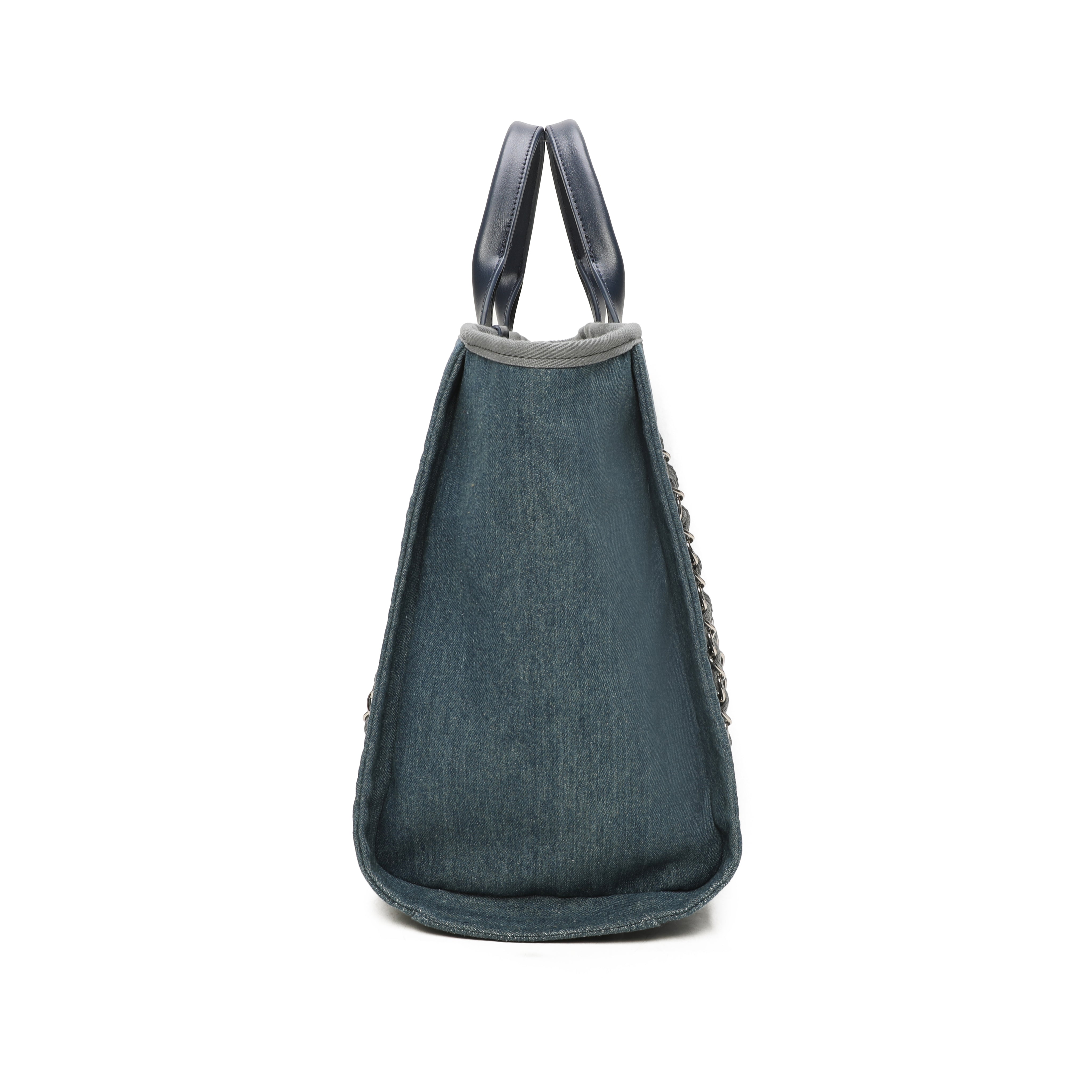 Sasha Canvas Tote Bag - Denim Blue
