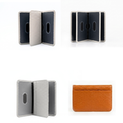 Alvie Leather Card Holder - Beige