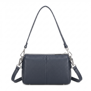 Anna Leather Crossbody Bag - Navy
