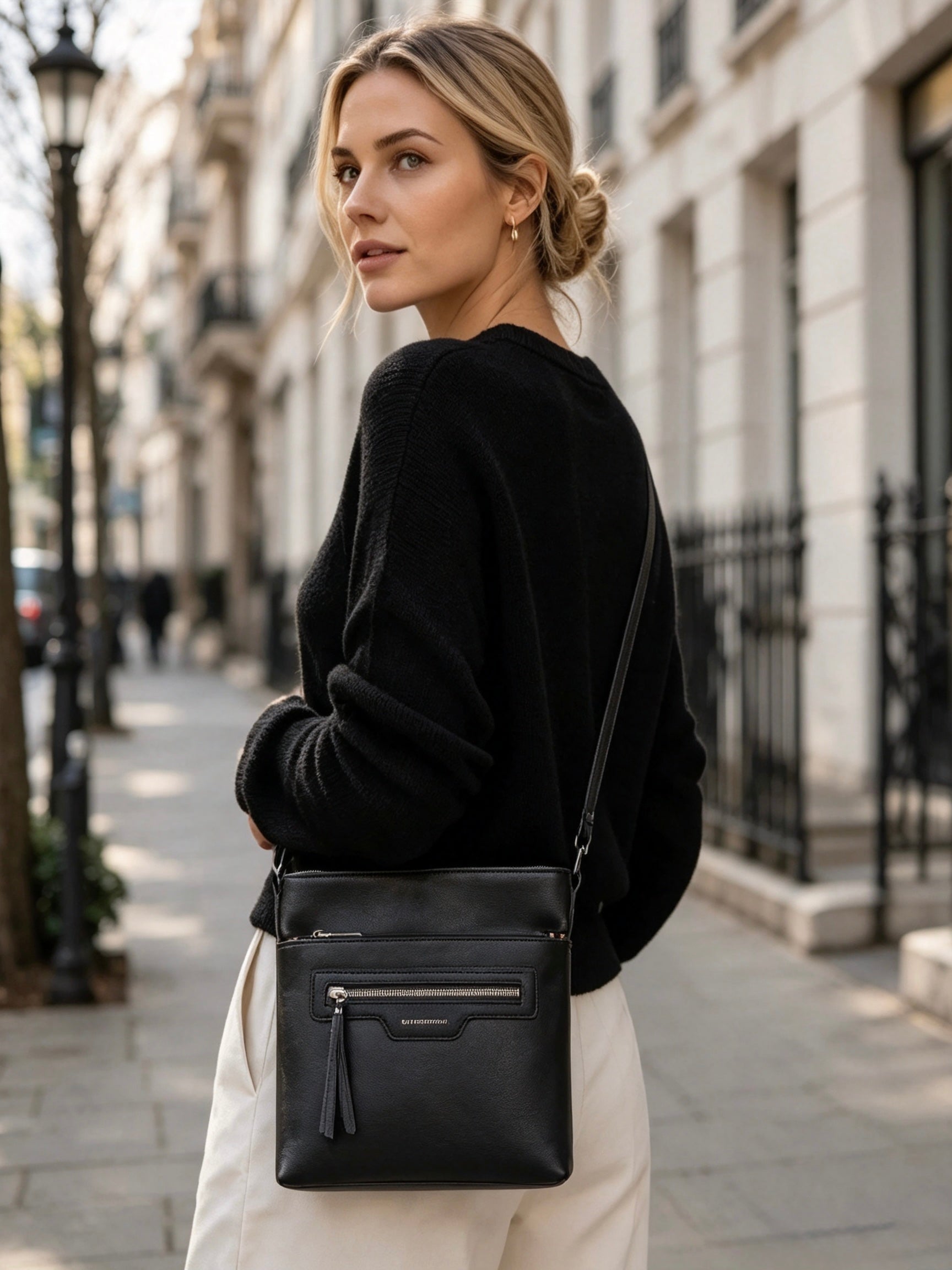 Jasmine Crossbody Bag - Black