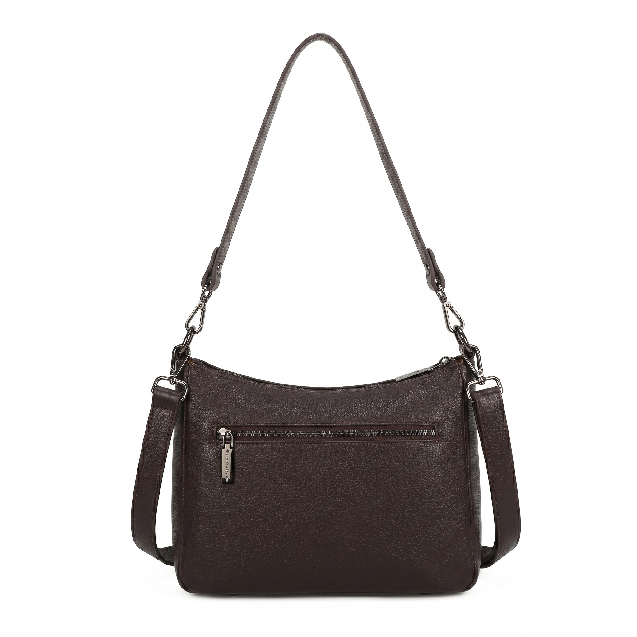Beth Leather Shoulder Bag - Coffee