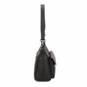 Beth Leather Shoulder Bag - Black