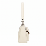 Beth Leather Shoulder Bag - Beige