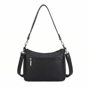 Beth Leather Shoulder Bag - Black