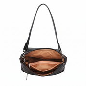 Beth Leather Shoulder Bag - Black