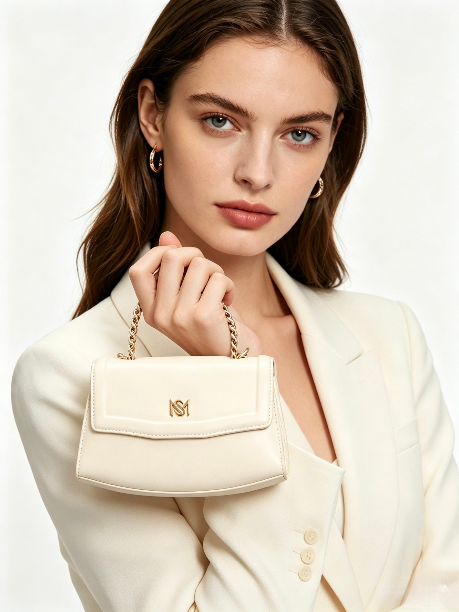 Amara Top Handle Bag - Beige