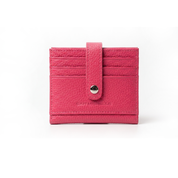 Charlie Leather Card Wallet - Hot Pink
