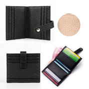 Charlie Leather Card Wallet - Pale Apricot