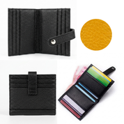 Charlie Leather Card Wallet - Yellow