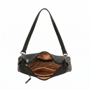 Elise Leather Shoulder Bag - Black