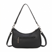 Elise Leather Shoulder Bag - Black
