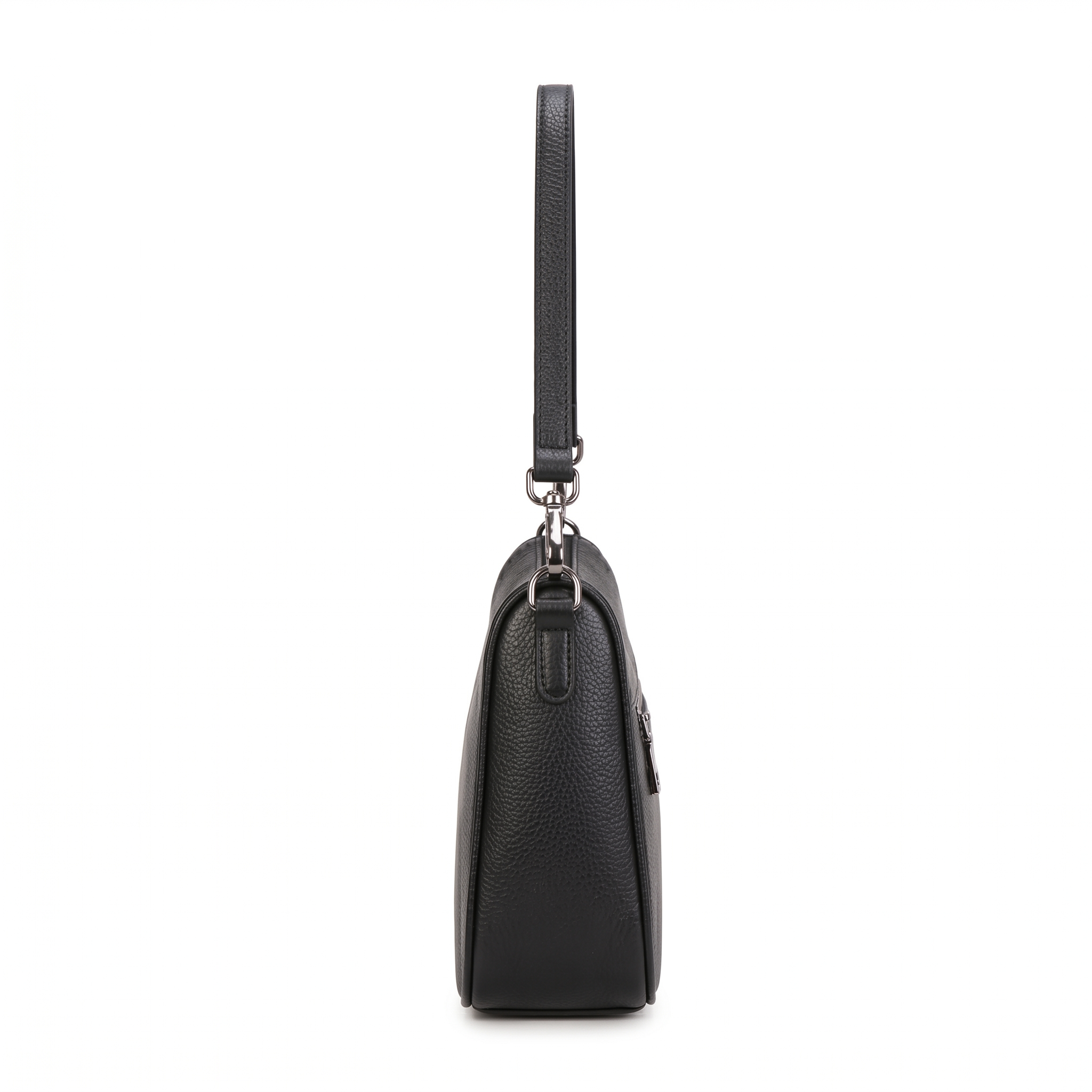 Elise Leather Shoulder Bag - Black