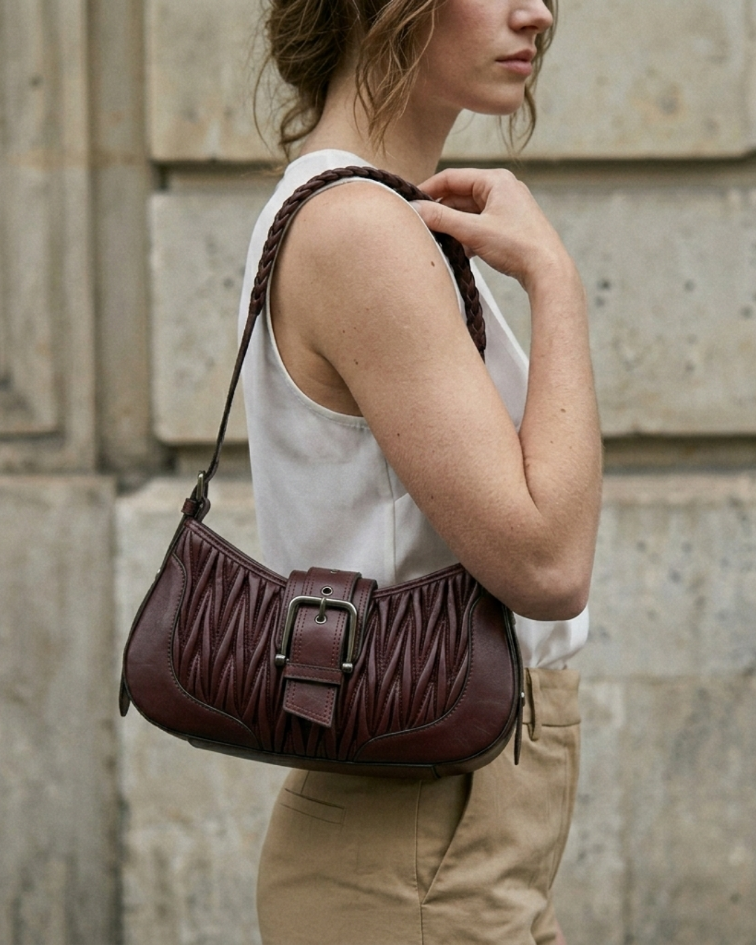 Sigrid Shoulder Bag - Dark Cherry